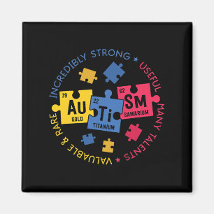 Autismus Bewusstsein Periodischer Puzzle Lehrer G Magnet