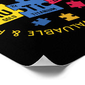 Autismus Bewusstsein Periodischer Puzzle Wissensch Poster (Ecke)