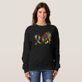 Autismus Bewusstsein Pferd Puzzle Kindness Autisti Sweatshirt (Vorne ganz)