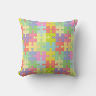 Autismus Bewusstsein Pillow Multicolor Puzzle Kissen