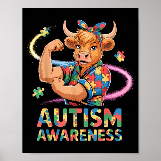 Autismus-Bewusstsein Poster (Vorne)