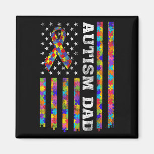 Autismus Bewusstsein Proud Autismus Vater Vintage Magnet