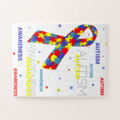 Autismus Bewusstsein Punkte Puzzle (Horizontal)