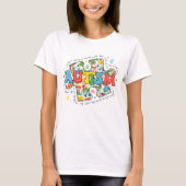 Autismus Bewusstsein Puzzle Bow T-Shirt (Vorderseite)