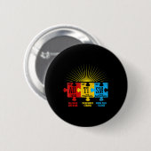 Autismus Bewusstsein Puzzle Chemical Element T - S Button (Vorne & Hinten)