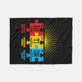Autismus Bewusstsein Puzzle Chemical Element T - S Fleecedecke (Vorderseite (Horizontal))