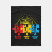 Autismus Bewusstsein Puzzle Chemical Element T - S Fleecedecke (Vorderseite)