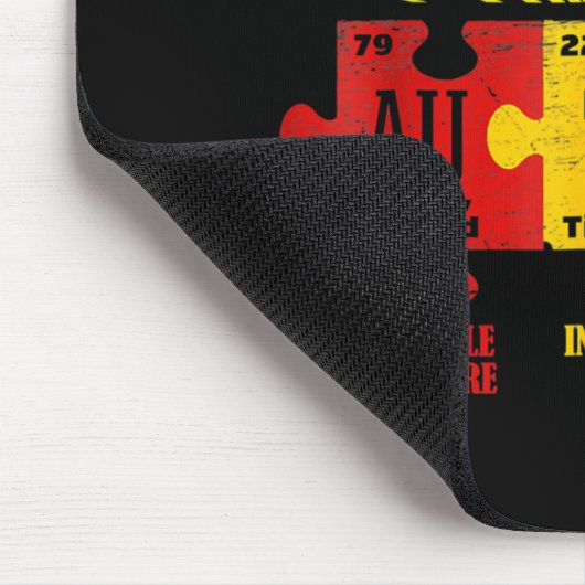 Autismus Bewusstsein Puzzle Chemical Element T - S Mousepad (Ecke)