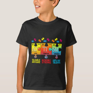 Autismus Bewusstsein Puzzle Chemieelemente T-Shirt