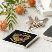 Autismus Bewusstsein Puzzle Herzplatz Schlüsselket Schlüsselanhänger (Seite)