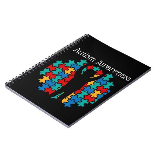 Autismus Bewusstsein Puzzle Notizblock (Linke Seite)