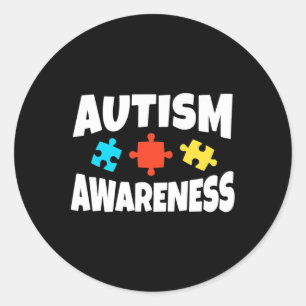 Autismus Bewusstsein Puzzle Piece Autistische Unte Runder Aufkleber