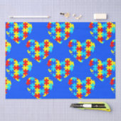 Autismus Bewusstsein Puzzle Piece Herz Seidenpapier (Handwerk)