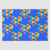 Autismus Bewusstsein Puzzle Piece Herz Seidenpapier (Vorderseite)