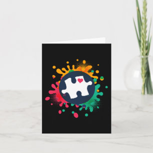 Autismus Bewusstsein Puzzle Piece Liebe Autistisch Karte