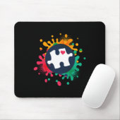 Autismus Bewusstsein Puzzle Piece Liebe Autistisch Mousepad (Mit Mouse)