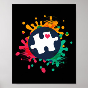 Autismus Bewusstsein Puzzle Piece Liebe Autistisch Poster