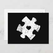 Autismus Bewusstsein Puzzle Piece Pocket Shirt Aut Postkarte (Vorne/Hinten)