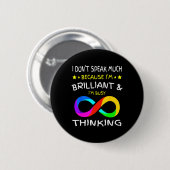 Autismus Bewusstsein Puzzle Piece Rainbow Infinity Button (Vorne & Hinten)