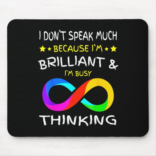 Autismus Bewusstsein Puzzle Piece Rainbow Infinity Mousepad (Vorne)