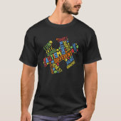 Autismus Bewusstsein Puzzle Piece Worte Autistisch T-Shirt (Vorderseite)