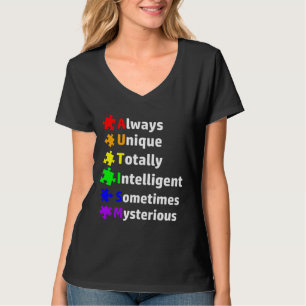Autismus Bewusstsein Puzzle Ribbon Monat Autistisc T-Shirt