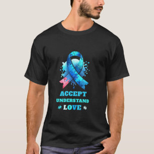 Autismus-Bewusstsein-Puzzle-Schleife Männer Frauen T-Shirt