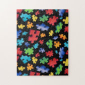 Autismus Bewusstsein Puzzle Stücke (Vertikal)