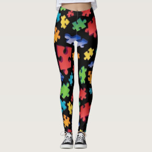 Autismus Bewusstsein Puzzle Stücke Leggings