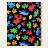 Autismus Bewusstsein Puzzle Stücke Planer (Rückseite)