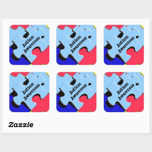 Autismus Bewusstsein Puzzle Stücke Stickers (Blatt)