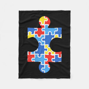Autismus-Bewusstsein-Puzzleteil-Tasche-Shirt Autis Fleecedecke