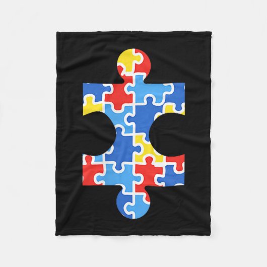 Autismus-Bewusstsein-Puzzleteil-Tasche-Shirt Autis Fleecedecke (Vorderseite)