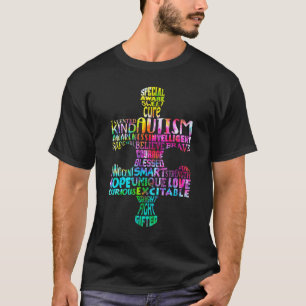 Autismus-Bewusstsein-Puzzleteil Wörter Autistisch T-Shirt