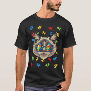 Autismus-Bewusstsein-Ragdoll-Puzzle-Sonnenbrille A T-Shirt