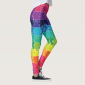 Autismus Bewusstsein Rainbow Puzzle Piece Leggings (Rechts)