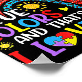 Autismus Bewusstsein Regenbogen Ich sehe Ihre wahr Poster (Ecke)