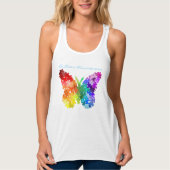 Autismus Bewusstsein Regenbogen Puzzle Butterfly Tank Top (Vorderseite)
