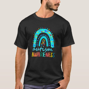 Autismus-Bewusstsein Regenbogen-Puzzle-Unterstützu T-Shirt