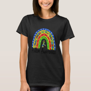 Autismus-Bewusstsein Regenbogen-Puzzleteile Männer T-Shirt