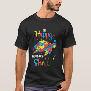 Autismus-Bewusstsein Regenbogen-Schildkröte Sei Gl T-Shirt