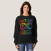 Autismus-Bewusstsein Regenbogen-Unendlichkeit-Fede Sweatshirt (Vorne ganz)