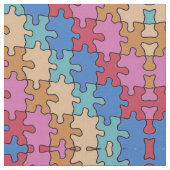 Autismus Bewusstsein - Rose Blau - Puzzleteile Stoff (Nahaufnahme)