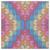 Autismus Bewusstsein - Rose Blau - Puzzleteile Stoff (Muster)