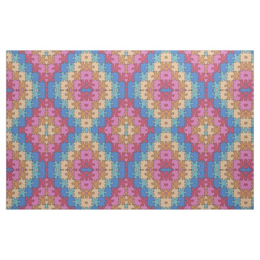 Autismus Bewusstsein - Rose Blau - Puzzleteile Stoff (Fat Quarter (45,7 x 55,9 cm))