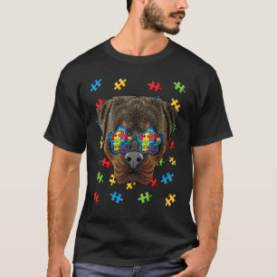Autismus-Bewusstsein Rottweiler Puzzle Sonnenbrill T-Shirt