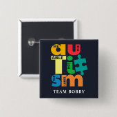 Autismus Bewusstsein sehen, die Fähigkeit nicht da Button (Vorne & Hinten)