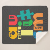 Autismus Bewusstsein sehen, die Fähigkeit nicht da Sherpadecke (Vorderseite (Horizontal))