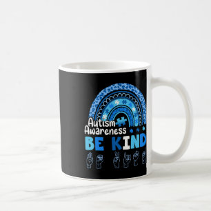 Autismus-Bewusstsein Sei nett Asl-Handzeichensprac Kaffeetasse