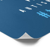 Autismus-Bewusstsein sei nett blau #Team Name indi Poster (Ecke)